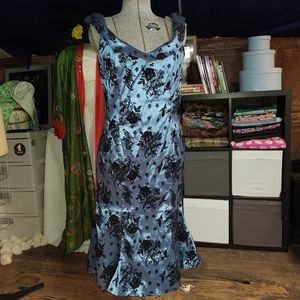 Voodoo Vixen black and blue wiggle dress xl